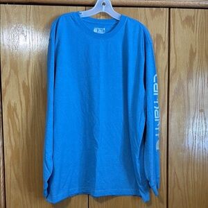 Men’s XL Carhartt Blue Long Sleeve Tee Loose Fit